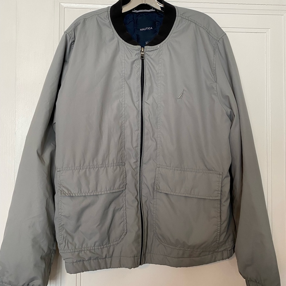 Nautica Gray Bomber Jacket